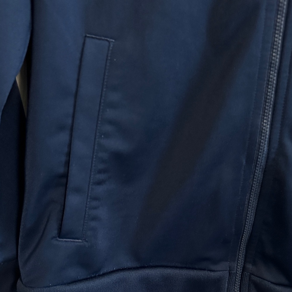 Adidas Kids Dark Blue Jacket with White Stripes Large (14/16) - Picture 4 of 5